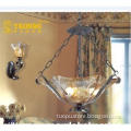 Decorative European Art and Classical Steel and Glass Pendant Lamp